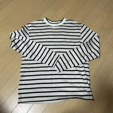 질 샌더+ 스트라이프 긴팔 티셔츠