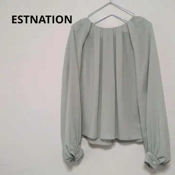 ESTNATION 턱 블라우스