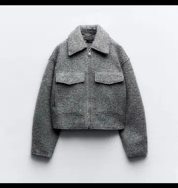 ZARA 그레이 크롭 자켓