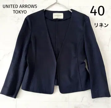 UNITED ARROWS 노카라 자켓 40 네이비