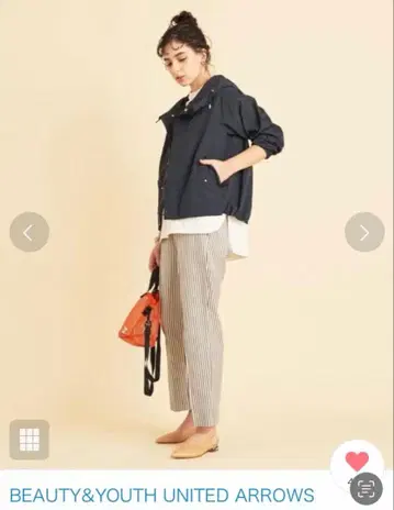 뷰티앤유스 유나이티드 애로우즈 마운틴 후드티 네이비