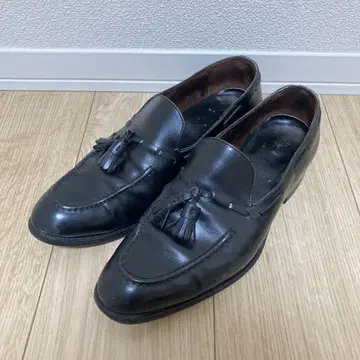 블랙 가죽 태슬 로퍼