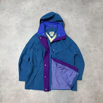 L.L.Bean 구제 나일론 자켓 풀 지퍼 후디 블루/R151