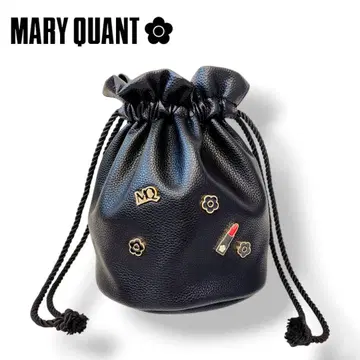 [ 마리콴트 ] MARY QUANT 복조리 파우치 백 참 블랙