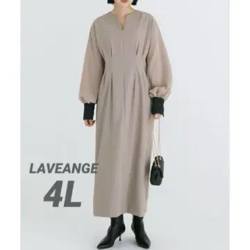 LAVEANGE 자카드 커프스 드레스 4L