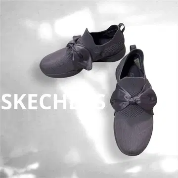 [ 인기 컬러 ] SKECHERS BOBS 리본 매듭 니트 스니커즈
