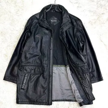 레어 3L 사이즈 wind armor 가죽 코트 라이너 포함 양가죽 블랙