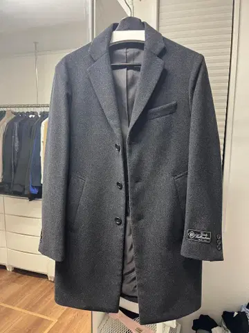 BEAMS HEART 그레이 체스터 코트 44