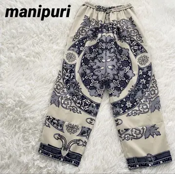 manipuri 스터링 루어 별주 와이드 팬츠
