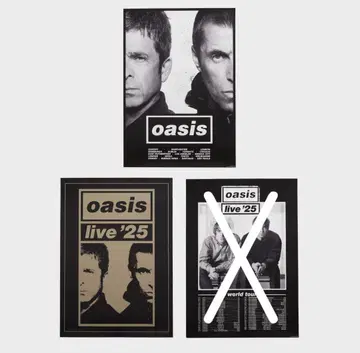 oasis 포스터 2종 세트 poster 오아시스 내한 2025 2장