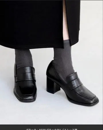 menue 스퀘어토 6.5cm 힐 로퍼 M 사이즈
