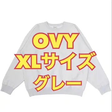[ XL 사이즈 그레이 ] OVY - 패브릭 베이직 크루넥 맨투맨
