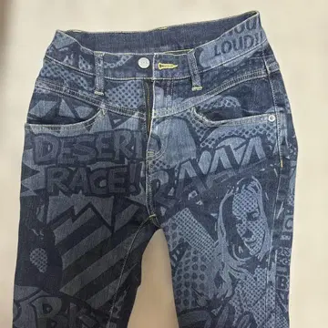 HYSTERIC GLAMOUR 그래픽 프린트 스키니 청바지