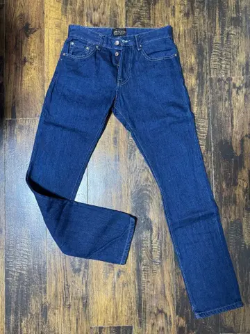 ZARA 다크 블루 스트레이트 데님 버튼 플라이 175/76A