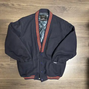 Troy Bros 네이비 레드 가디건 L 사이즈