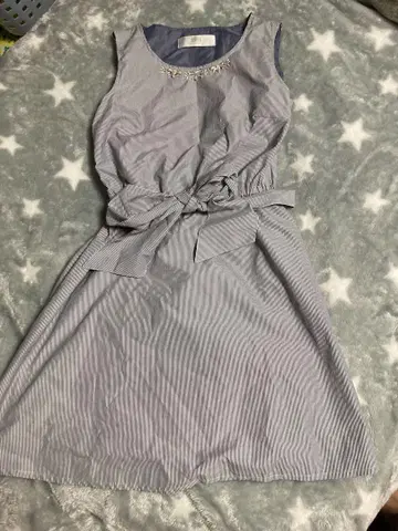 tocco closet 스트라이프 슬리브리스 원피스