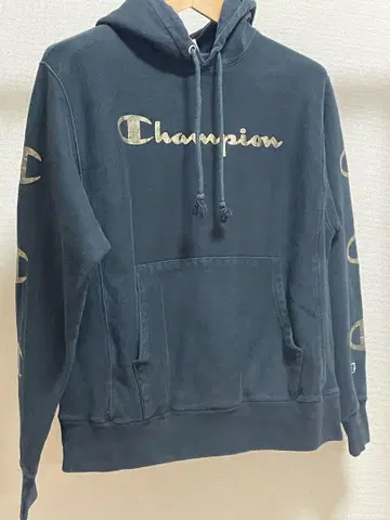 Champion 블랙 후드티