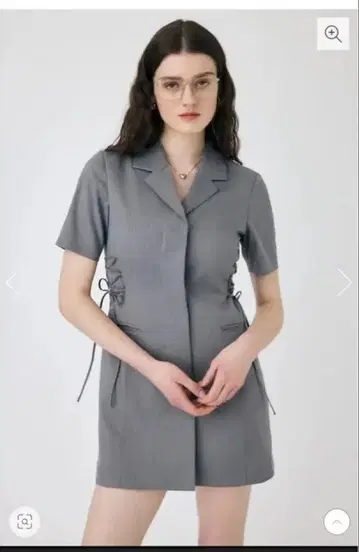 moussy 레이스 업 테일러드 드레스