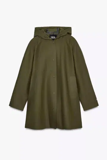 미사용 새상품 ZARA ZW 컬렉션 러버 마감 후드티