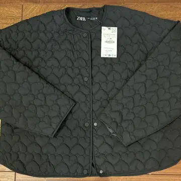 [ 미사용 ] ZARA 자라 하트 퀼팅 자켓 L 택 포함
