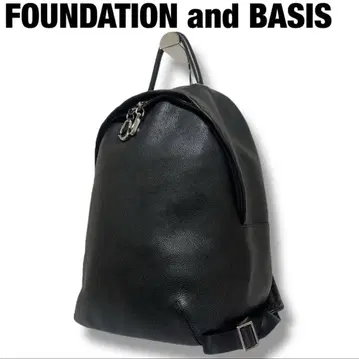 새상품급 파운데이션 앤 베이직 백팩 가죽 블랙 A4 수납 가능