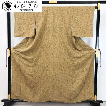 코몬 당초 무늬 새 배꽃색 크레이프 원단 K-4497