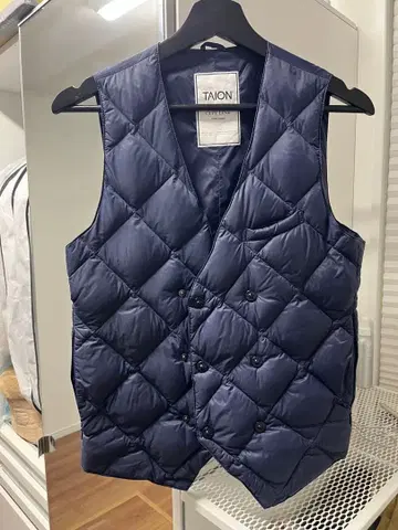 TAION 네이비 다운 베스트 이너다운