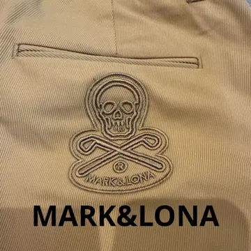 MARK&LONA 스컬 자수 베이지 팬츠 50