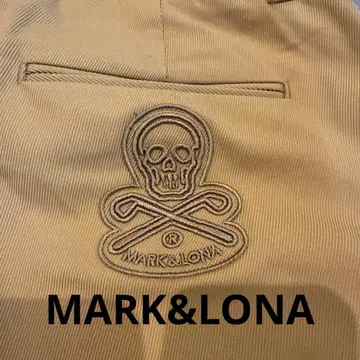 MARK&LONA 스컬 자수 베이지 팬츠 50