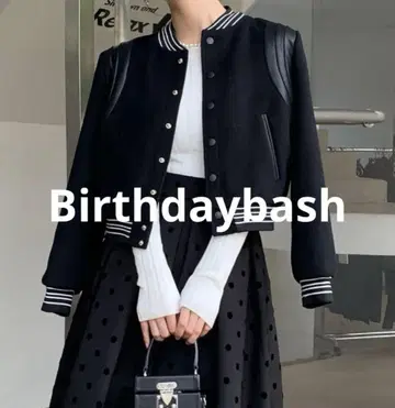 Birthdaybash 벌스데이 바쉬 바시티 자켓 블랙 M 사이즈