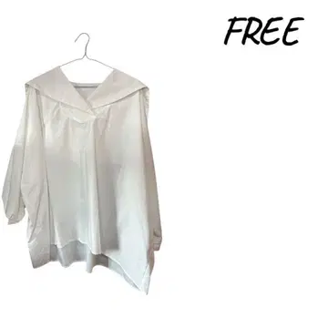 화이트 세일러 카라 셔츠 FREE 사이즈 루즈핏