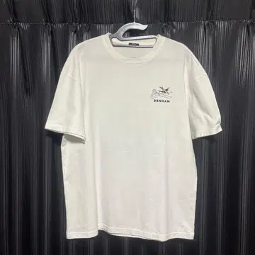 DENHAM 화이트 T셔츠 그래픽 프린트