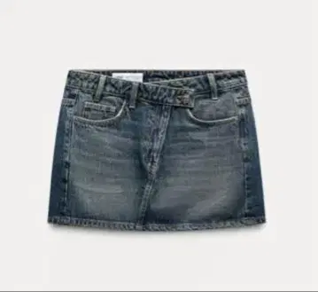 ZARA 데님 TRF 미니 스커트 다크 블루 택 포함