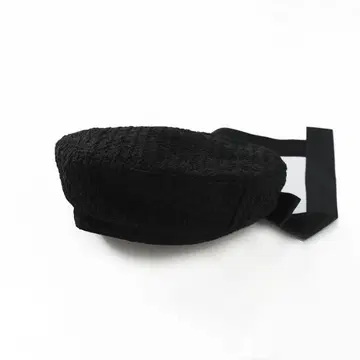 Youhee 블랙 리본 펄 버킷 햇