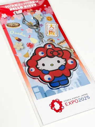 오사카 만박 EXPO2025 미야쿠미야쿠 산리오 키티 아크릴 키링