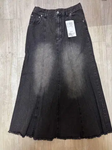 블랙 데님 머메이드 스커트 F 사이즈