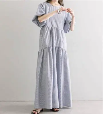 mystic 드로스트 개더 원피스 네이비 사이즈 2
