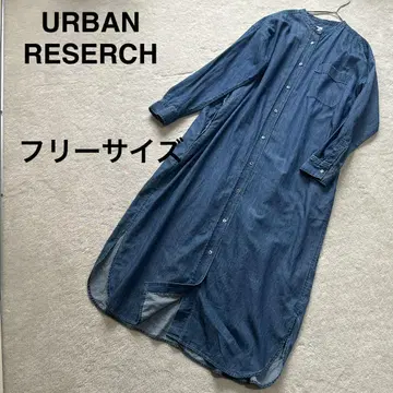 어반 리서치 데님 원피스 맥시 길이 코튼 100% 루즈핏