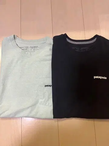 patagonia T셔츠 2개 세트 그레이 블랙