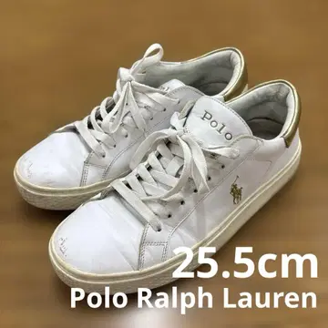 POLO 폴로 랄프로렌 스니커즈 화이트 골드 25.5cm
