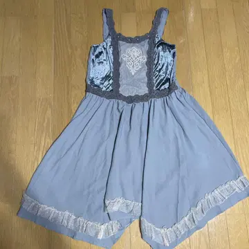 axes femme 블루 새틴 레이스 원피스