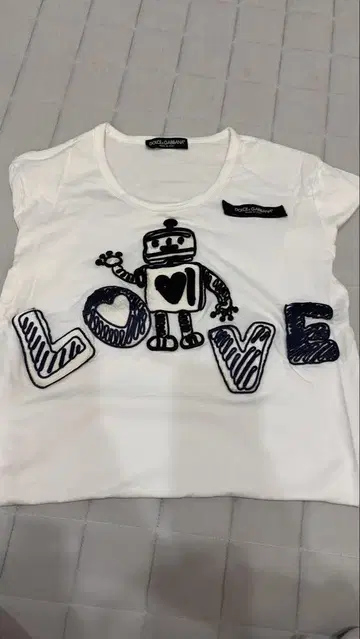 극레어 D&G 로봇 자수 티셔츠