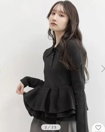 미사용 새상품 택 포함 RANDA 랜덤 페플럼 스폰디쉬 니트