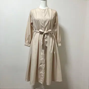 COHINA 코히나 롱 원피스 가을 원피스 베이지 리본 벨트