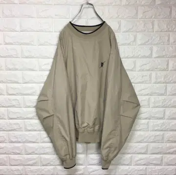 [ NAUTICA ] 노티카 풀오버 나일론 자켓 베이지 자수 로고