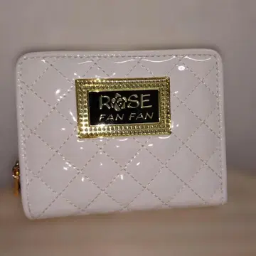 ROSE FAN FAN 접이식 지갑 화이트