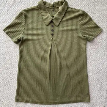 빈티지 WOVEN 리브 폴로 상의 Y2K 그런지 아메카지