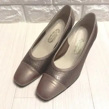 극미품 긴자 요시노야 메쉬 펌프스 23 브론즈