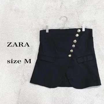 ZARA 오프숄더 뷔스티에 버튼 포함 블랙 사이즈 M