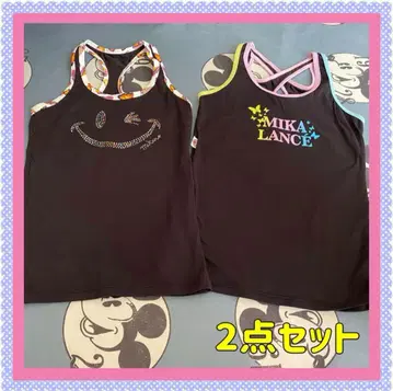 미카란세 미카노 탱크탑 2장 세트 니코짱 로고 피트니스